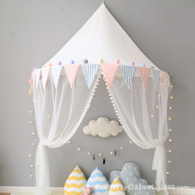 ins children's tent kindergarten huanchuang indoor princess room wall hanging bedside decoration bed curtain reading corner reading area
