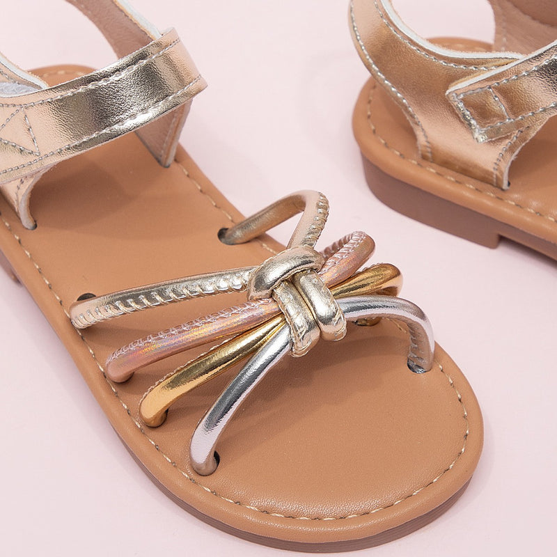 2026 Summer New Fashion Girls’ Sandals Vintage Open-Toe Beach Shoes Soft Sole Comfortable Versatile Princess Shoes
