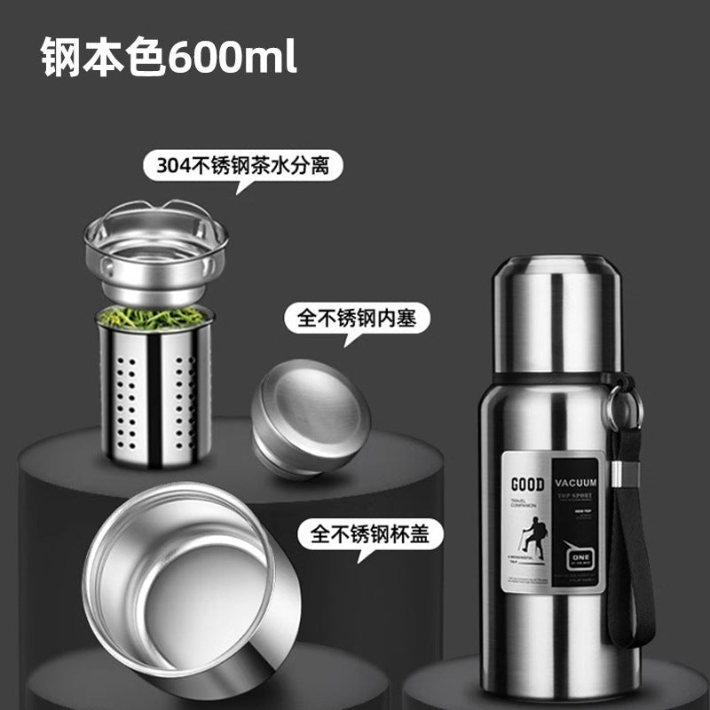 316 stainless steel liner vacuum all-steel thermal Pot Men's outdoor travel mountaineering portable large capacity thermal insulation Cup