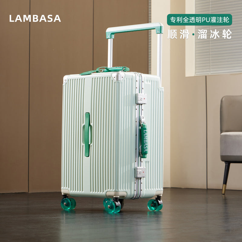 2025 New Model Wide-Handle Luggage Suitcase 28inch Large Capacity Stylish Aluminum Frame Travel Suitcase Sturdy and Durable Password-Protected Suitcase