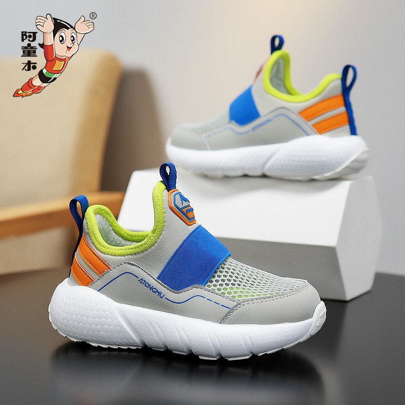 Astro Boy Boys' Sneakers Summer 2026 New Mesh Breathable Children's Slip-On Shoes for Bo