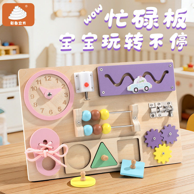 Children's Educational Multifunctional Early Education Busy Board Sensory Training Montessori Early Education Teaching Aids Toys Wholesale