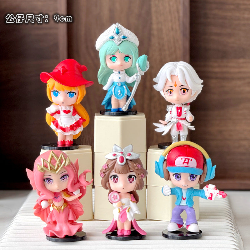 Chibi Honor of Kings Collectible Figures: Diao Chan, Cai Wenji, Daji, Sea Moon, Yunzhong Jun — Toy Figurine Character Model Blind Box Display