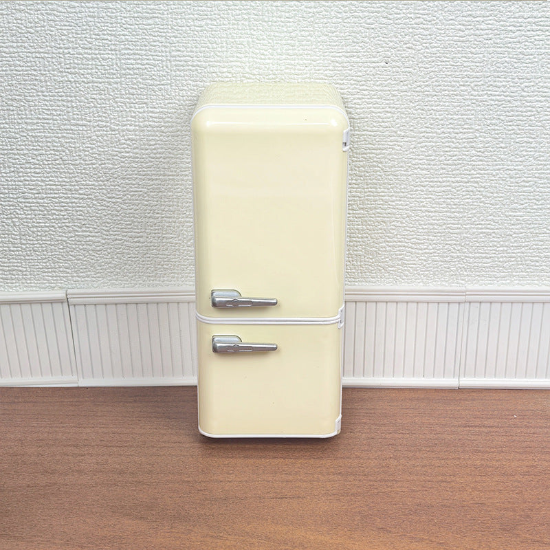 Hot Cross-Border Bestseller 1:12 Mini Light-Up Food Playset Refrigerator Toy Dollhouse Scene Decor
