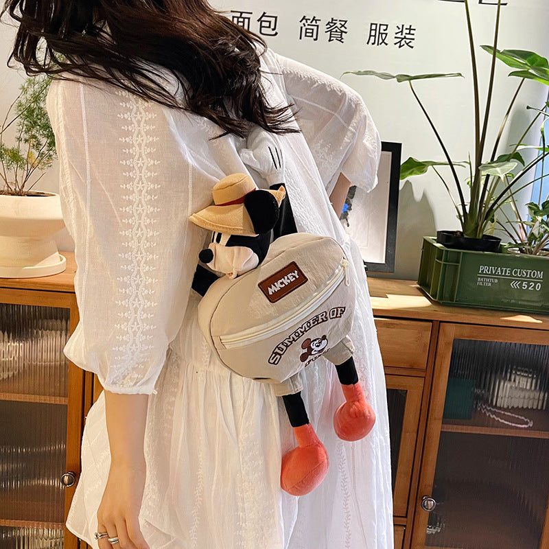 New Summer Hot-Selling Cute Mickey Mini Bag—Happy Camping Crossbody Bag, Everyday Versatile Fashion Travel Mini Backpack