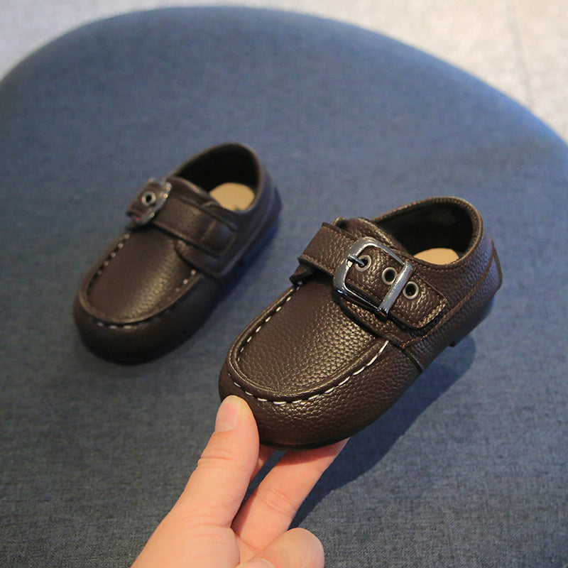 2026 New Cross-Border Model Non-Slip Baby Shoes for Ages 0-1-3, Spring and Autumn New Children's Leather Shoes, Boys' Loafers