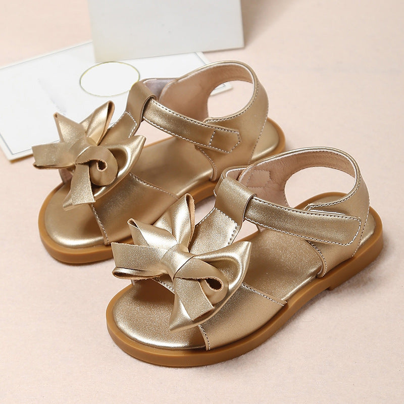 Summer New Arrival for Girls’ Cross-Border E-Commerce: Sweet Butterfly Bow Princess Sandals with Open-Toe, Comfortable & Casual
