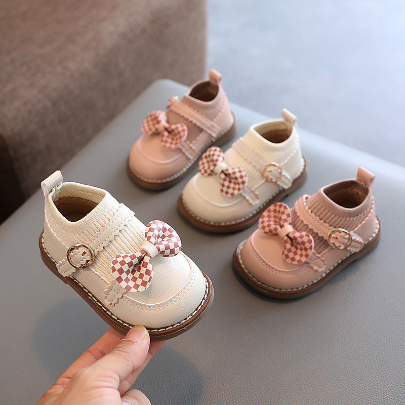 New Spring-Autumn Baby First-Walker Shoes, 1-2-3 Years Girl Princess Flats, Soft-Soled Mary Jane Sneakers, Wholesale Drop Shipping