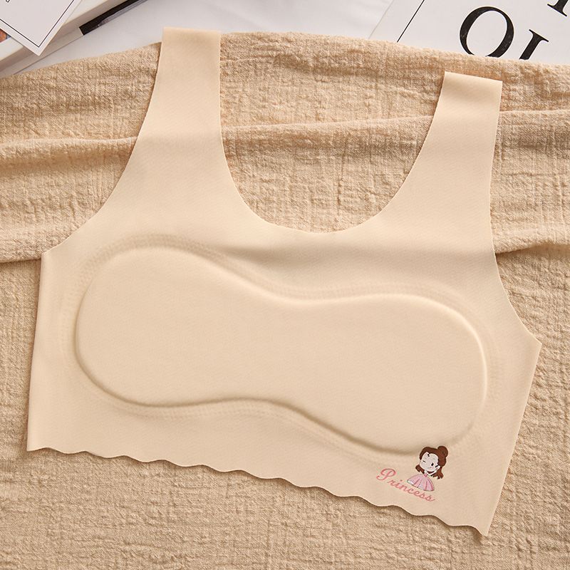 7-14 Year Old Girls' Underwear, Elementary and Middle School Development Stage Vest, Ice Silk Seamless Underwear, Thin Bra for Young Girls