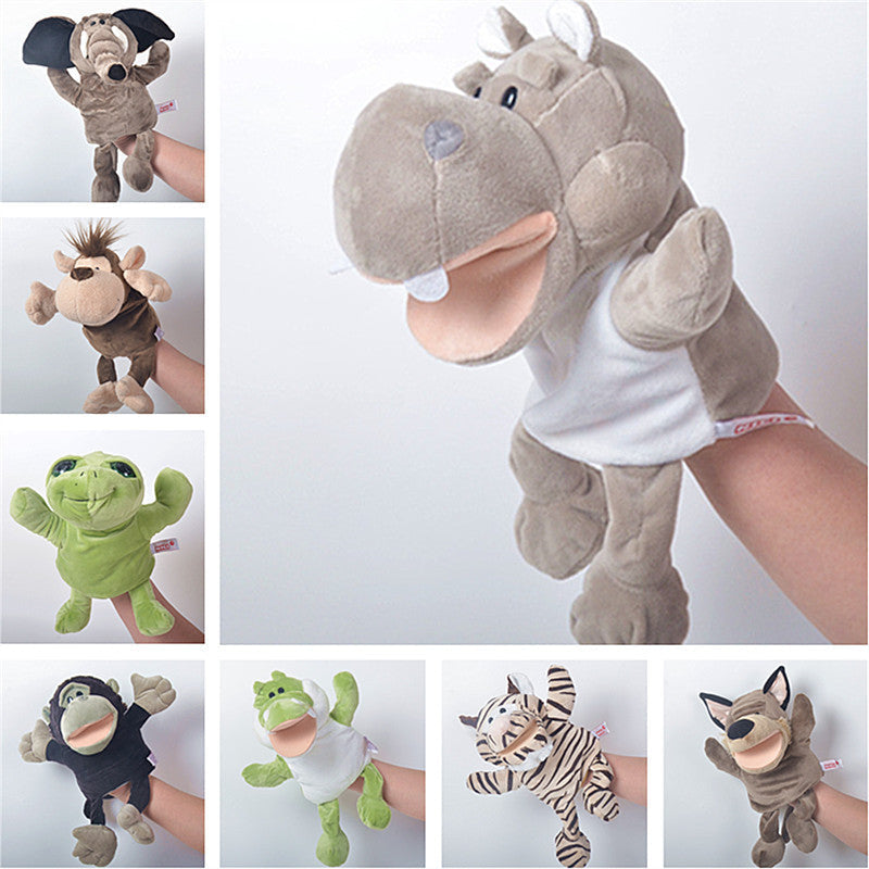 Ventriloquism Animal Hand Puppet Plush Toy Family Interactive Gloves Kindergarten Storytelling Can Open Mouth Doll Rag Doll