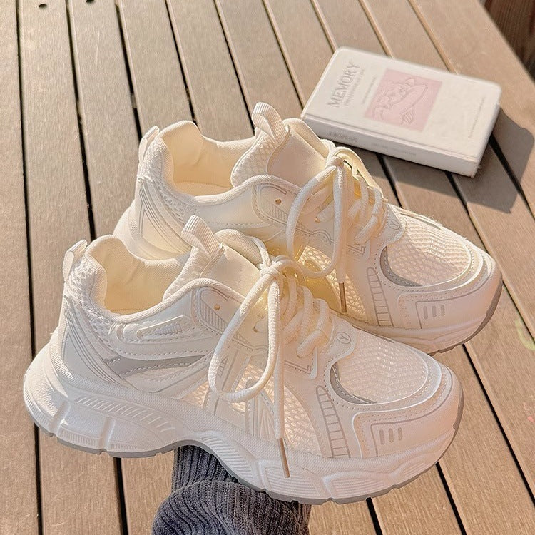 Dad Shoes for Women 2026 Spring and Summer New Breathable Mesh Shoes Thick-Soled Height-Increasing Shoes to Match Skirts Sports Casual Shoes for Women