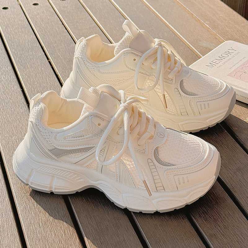 Dad Shoes for Women 2026 Spring and Summer New Breathable Mesh Shoes Thick-Soled Height-Increasing Shoes to Match Skirts Sports Casual Shoes for Women