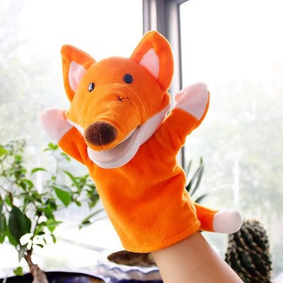Cartoon Animal Plush Hand Puppets That Can Open Their Mouths, Parent-Child Toys for Kindergarten Storytelling, Cross-Border Ready Stock, Custom Logo