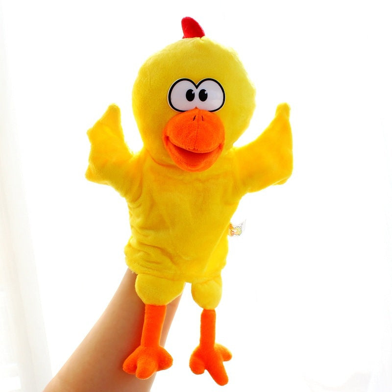 Cartoon Animal Plush Hand Puppets That Can Open Their Mouths, Parent-Child Toys for Kindergarten Storytelling, Cross-Border Ready Stock, Custom Logo