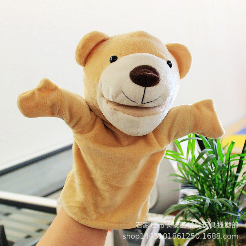 Cartoon Animal Plush Hand Puppets That Can Open Their Mouths, Parent-Child Toys for Kindergarten Storytelling, Cross-Border Ready Stock, Custom Logo