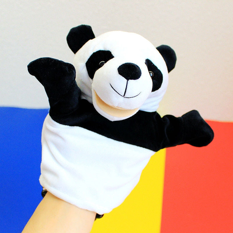 Cartoon Animal Plush Hand Puppets That Can Open Their Mouths, Parent-Child Toys for Kindergarten Storytelling, Cross-Border Ready Stock, Custom Logo