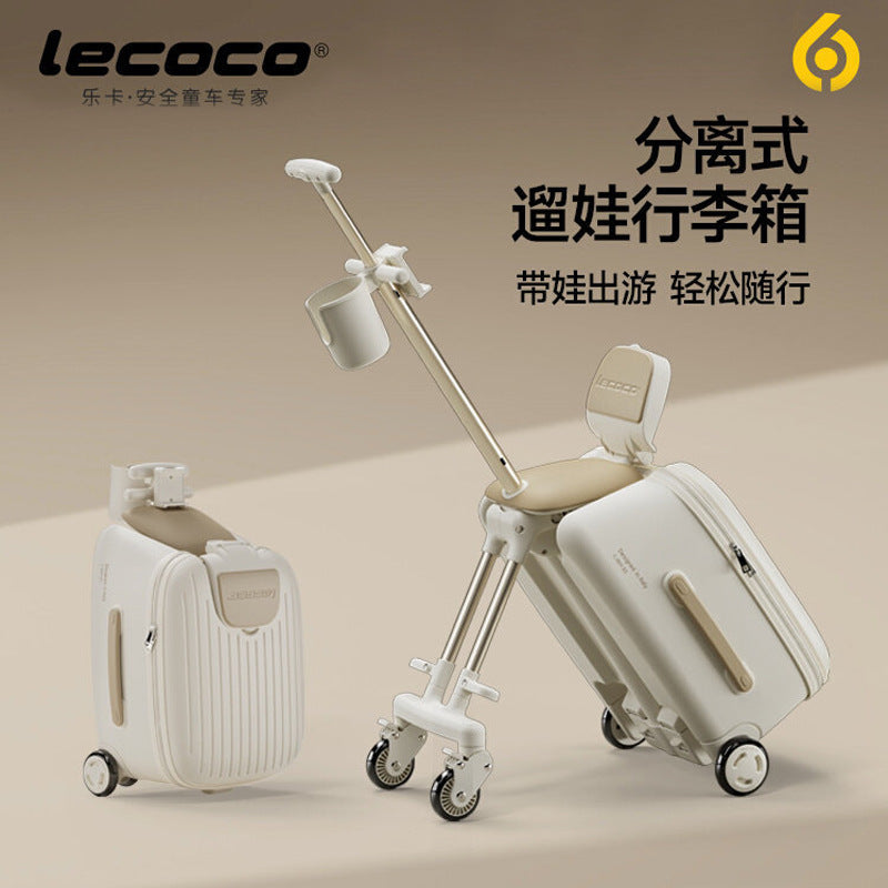 Lekca LecoCo Stroller-Wagon Luggage Suitcase for Kids — Ride-On Travel Rolling Case, Parent’s “Kid-Handling” Travel Helper