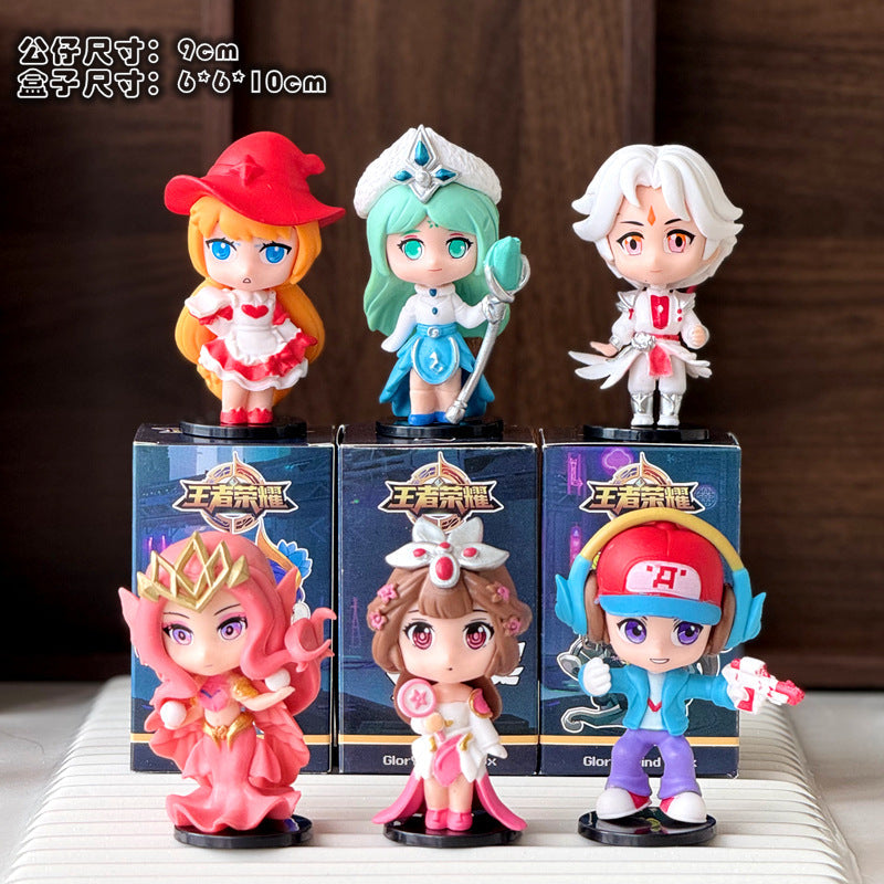 Chibi Honor of Kings Collectible Figures: Diao Chan, Cai Wenji, Daji, Sea Moon, Yunzhong Jun — Toy Figurine Character Model Blind Box Display