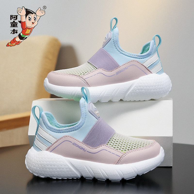 Astro Boy Boys' Sneakers Summer 2026 New Mesh Breathable Children's Slip-On Shoes for Bo