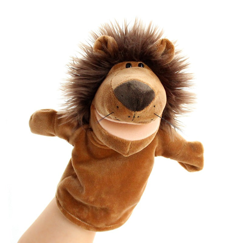 Cartoon Animal Plush Hand Puppets That Can Open Their Mouths, Parent-Child Toys for Kindergarten Storytelling, Cross-Border Ready Stock, Custom Logo