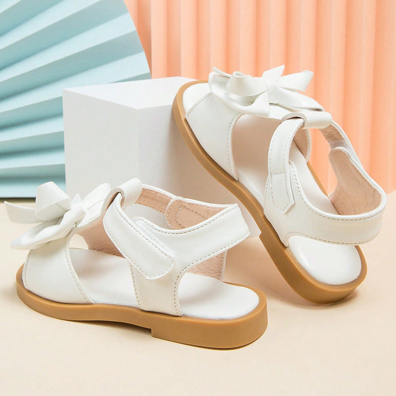Summer New Arrival for Girls’ Cross-Border E-Commerce: Sweet Butterfly Bow Princess Sandals with Open-Toe, Comfortable & Casual
