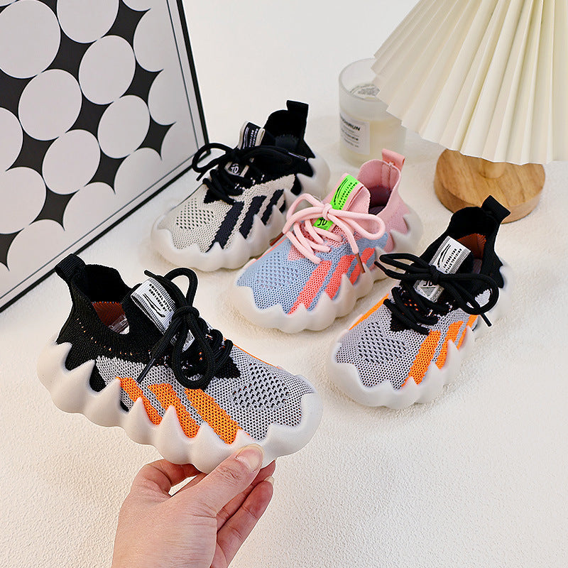 Spring and Autumn Children's Octopus Coconut Shoes Boys' Breathable Sports Shoes Girls' Baby Sock Shoes Casual Versatile