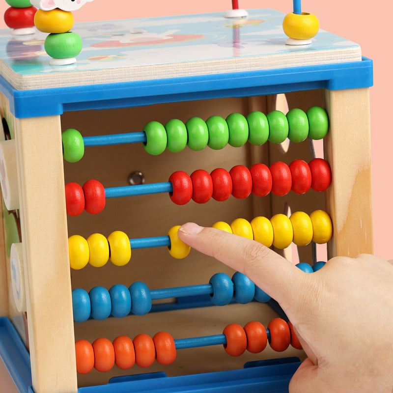 Kids’ Educational Bead-Sorting & Threading Puzzle Toy Multi-Function “Treasure Box” Learning Center for Boys and Girls—Early Education Stringing Beads Intelligence Box, Parent-Child Play