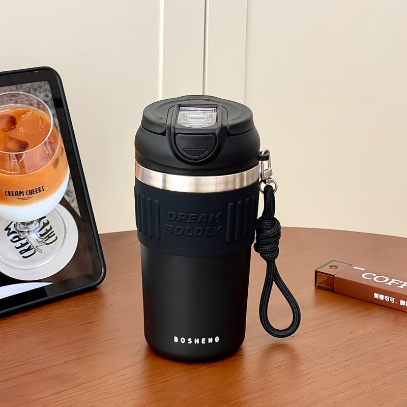 Cute Thermos Cup for Good-Looking Girls 316 Stainless Steel Coffee Cup Student Straw Cup Cold-Keeping Handy Water Cup
