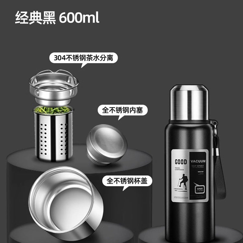 316 stainless steel liner vacuum all-steel thermal Pot Men's outdoor travel mountaineering portable large capacity thermal insulation Cup