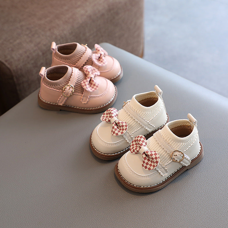 New Spring-Autumn Baby First-Walker Shoes, 1-2-3 Years Girl Princess Flats, Soft-Soled Mary Jane Sneakers, Wholesale Drop Shipping
