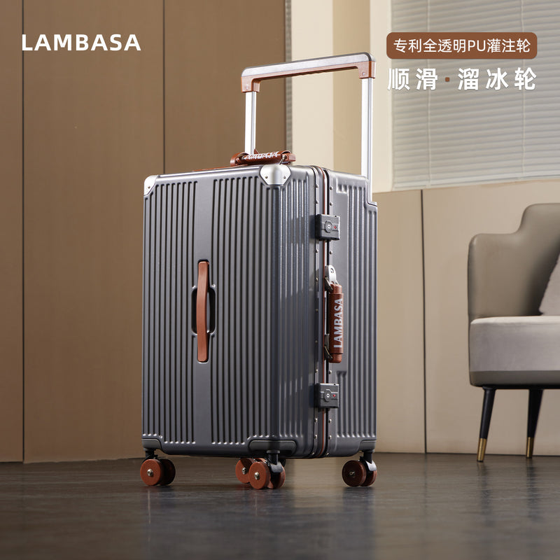 2025 New Model Wide-Handle Luggage Suitcase 28inch Large Capacity Stylish Aluminum Frame Travel Suitcase Sturdy and Durable Password-Protected Suitcase
