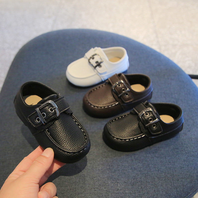 2026 New Cross-Border Model Non-Slip Baby Shoes for Ages 0-1-3, Spring and Autumn New Children's Leather Shoes, Boys' Loafers