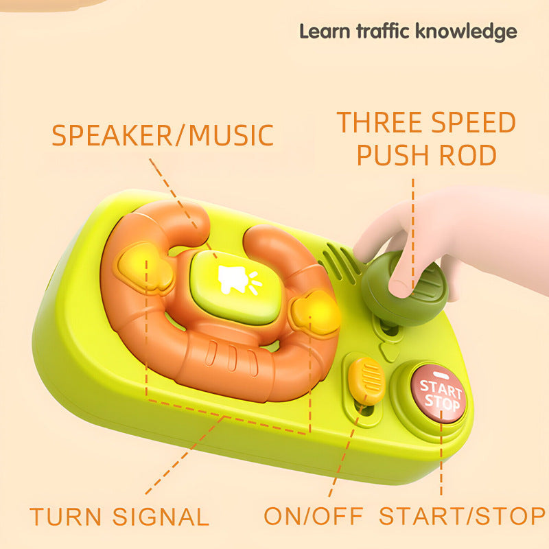 Children’s Learning Bus Early Education Toy (0–3 Years) Multi-Function Music Drum Play Panel for Infants & Toddlers