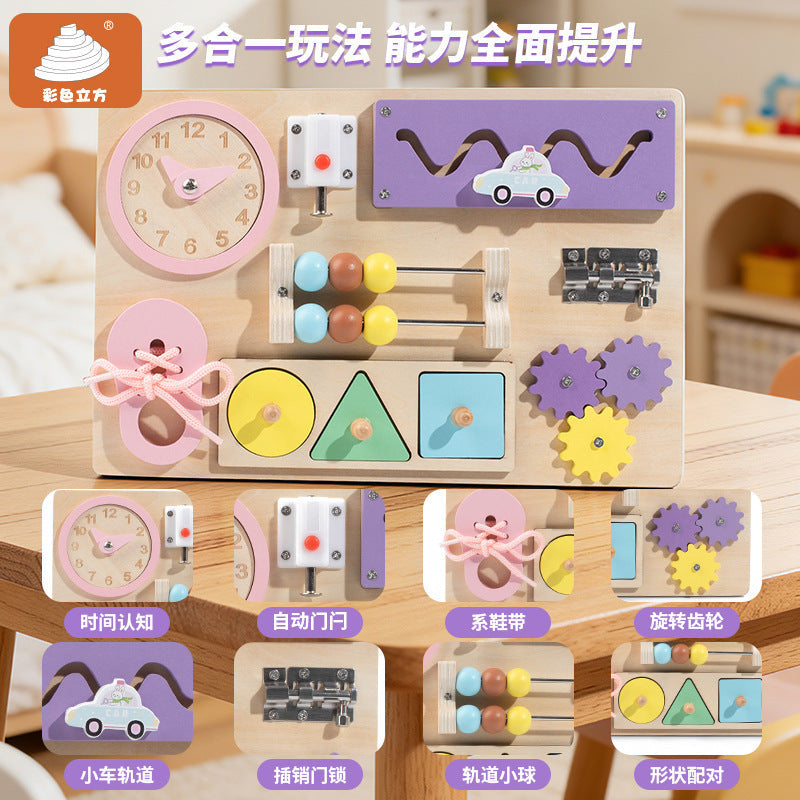 Children's Educational Multifunctional Early Education Busy Board Sensory Training Montessori Early Education Teaching Aids Toys Wholesale