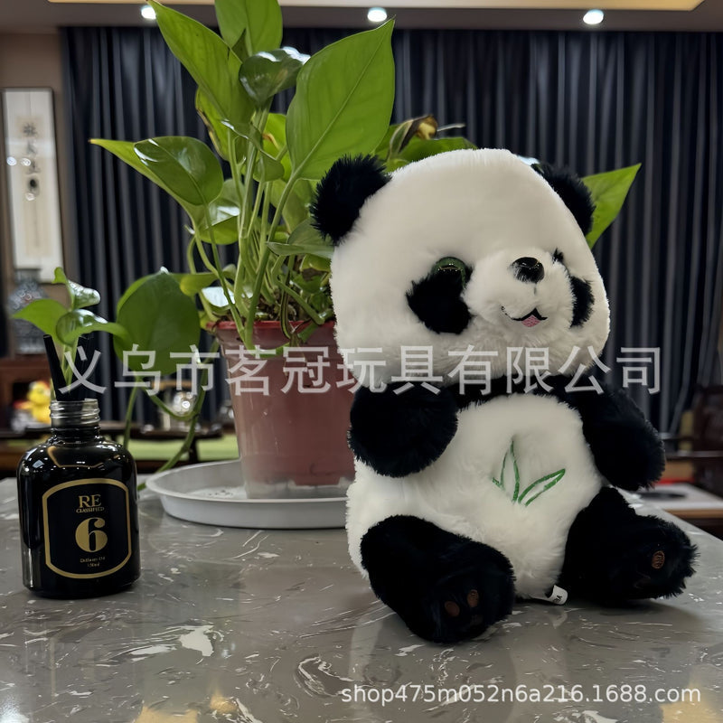 Breathing Glowing Smart Simulated Giant Panda Plush Toy with Light-Up Feature, Plays Gentle Music—For Calming, Soothe Sleep, Students, Babies, Birthday Gift