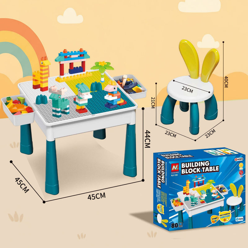 Compatible with a Certain Large Building Block Table, Large Particle Assembly Educational Children's Toy, Multifunctional Learning and Play Table for Babies