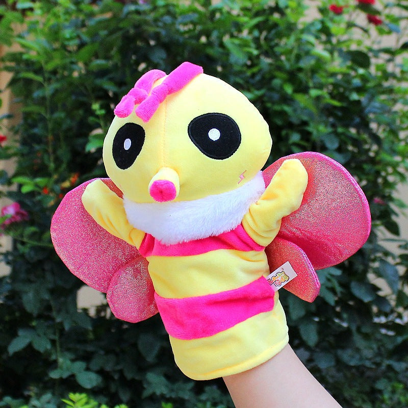 Cartoon Animal Plush Hand Puppets That Can Open Their Mouths, Parent-Child Toys for Kindergarten Storytelling, Cross-Border Ready Stock, Custom Logo