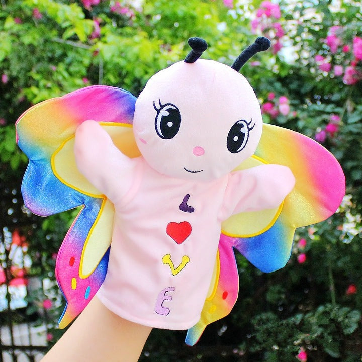 Cartoon Animal Plush Hand Puppets That Can Open Their Mouths, Parent-Child Toys for Kindergarten Storytelling, Cross-Border Ready Stock, Custom Logo