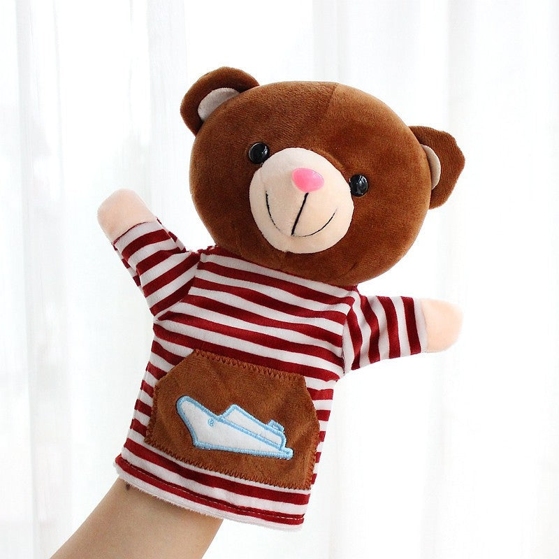 Cartoon Animal Plush Hand Puppets That Can Open Their Mouths, Parent-Child Toys for Kindergarten Storytelling, Cross-Border Ready Stock, Custom Logo