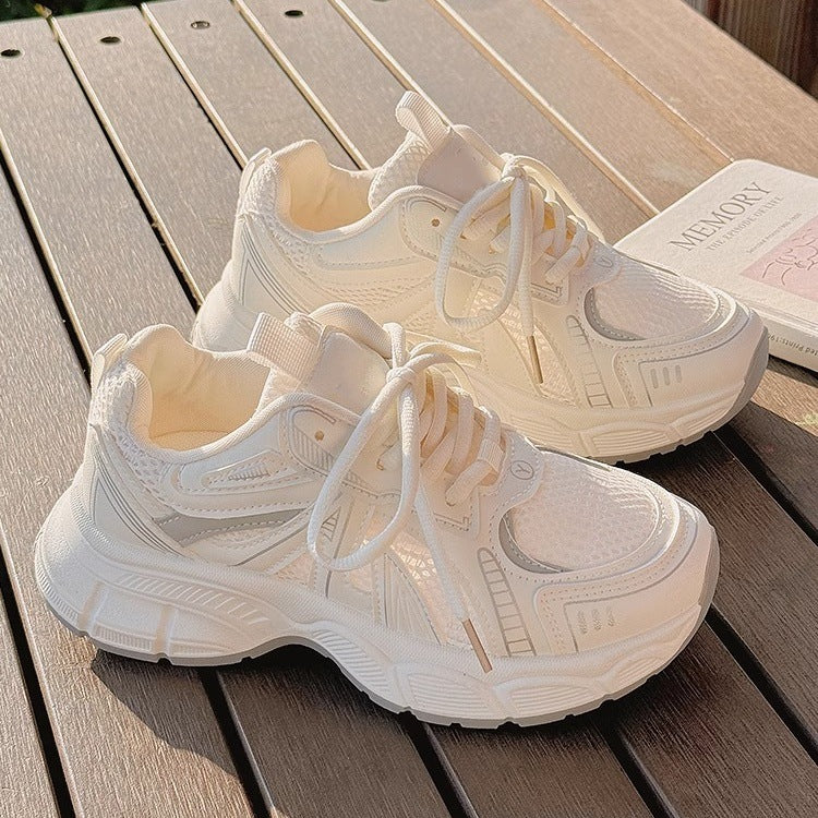 Dad Shoes for Women 2026 Spring and Summer New Breathable Mesh Shoes Thick-Soled Height-Increasing Shoes to Match Skirts Sports Casual Shoes for Women