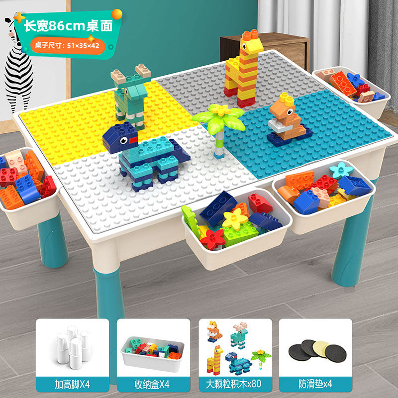 Compatible with a Certain Large Building Block Table, Large Particle Assembly Educational Children's Toy, Multifunctional Learning and Play Table for Babies