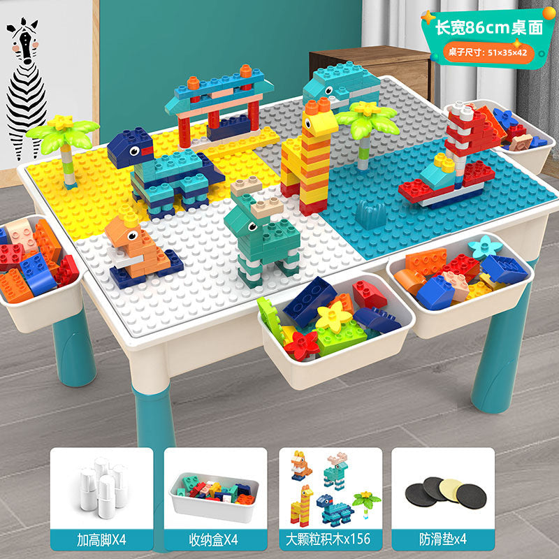 Compatible with a Certain Large Building Block Table, Large Particle Assembly Educational Children's Toy, Multifunctional Learning and Play Table for Babies