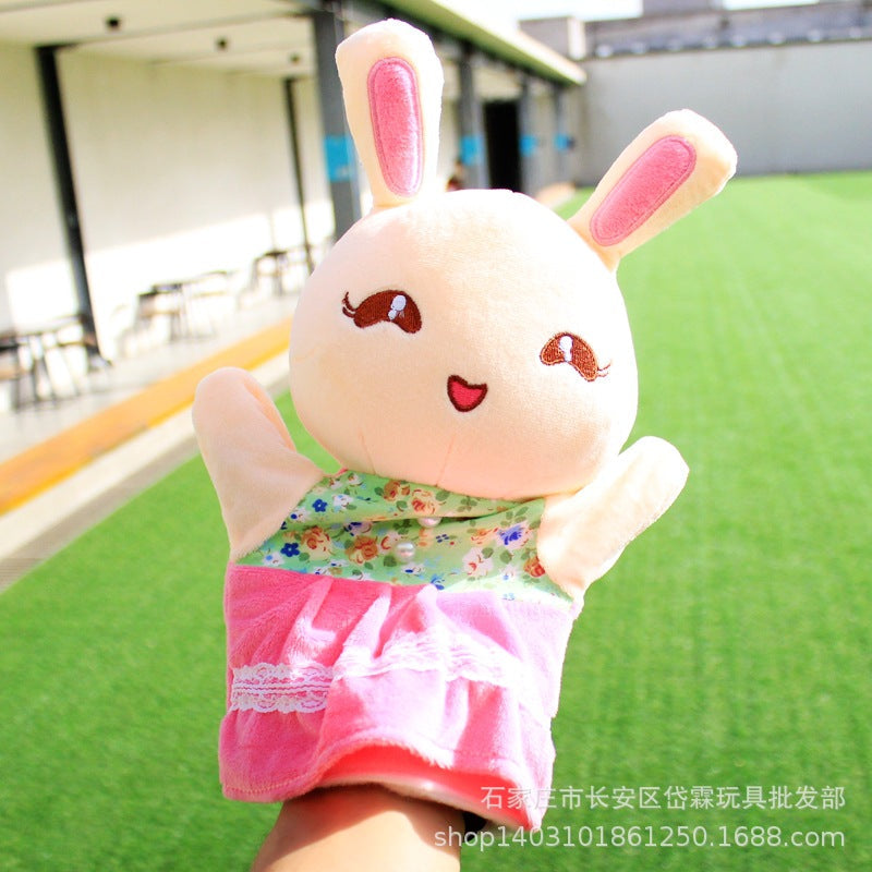 Cartoon Animal Plush Hand Puppets That Can Open Their Mouths, Parent-Child Toys for Kindergarten Storytelling, Cross-Border Ready Stock, Custom Logo