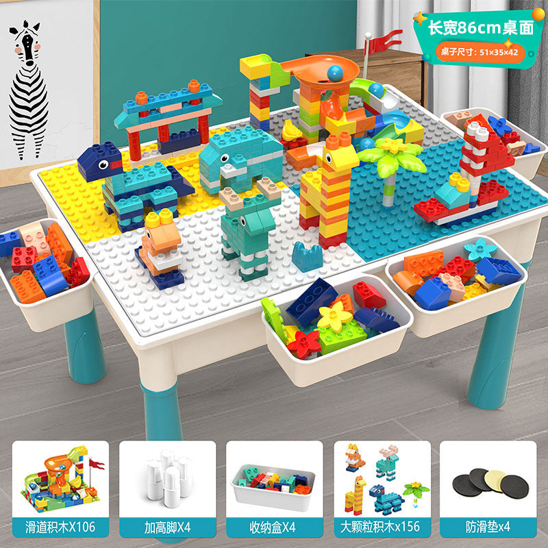 Compatible with a Certain Large Building Block Table, Large Particle Assembly Educational Children's Toy, Multifunctional Learning and Play Table for Babies