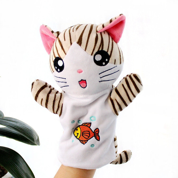 Cartoon Animal Plush Hand Puppets That Can Open Their Mouths, Parent-Child Toys for Kindergarten Storytelling, Cross-Border Ready Stock, Custom Logo