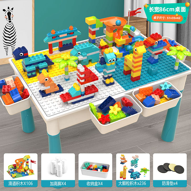 Compatible with a Certain Large Building Block Table, Large Particle Assembly Educational Children's Toy, Multifunctional Learning and Play Table for Babies