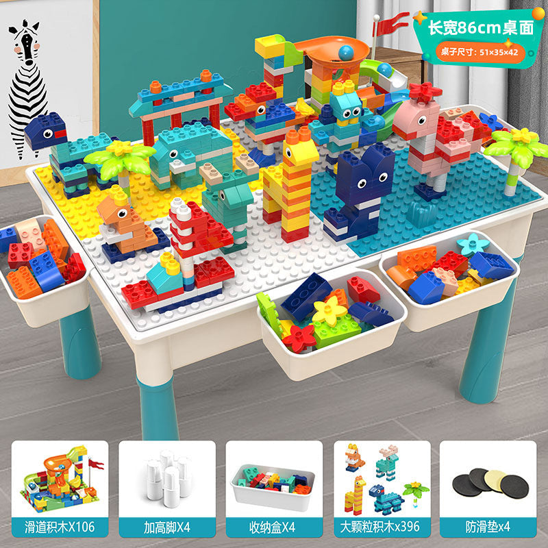Compatible with a Certain Large Building Block Table, Large Particle Assembly Educational Children's Toy, Multifunctional Learning and Play Table for Babies