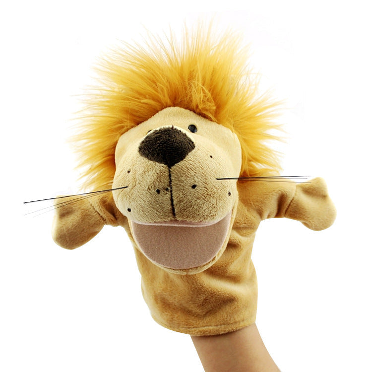 Cartoon Animal Plush Hand Puppets That Can Open Their Mouths, Parent-Child Toys for Kindergarten Storytelling, Cross-Border Ready Stock, Custom Logo
