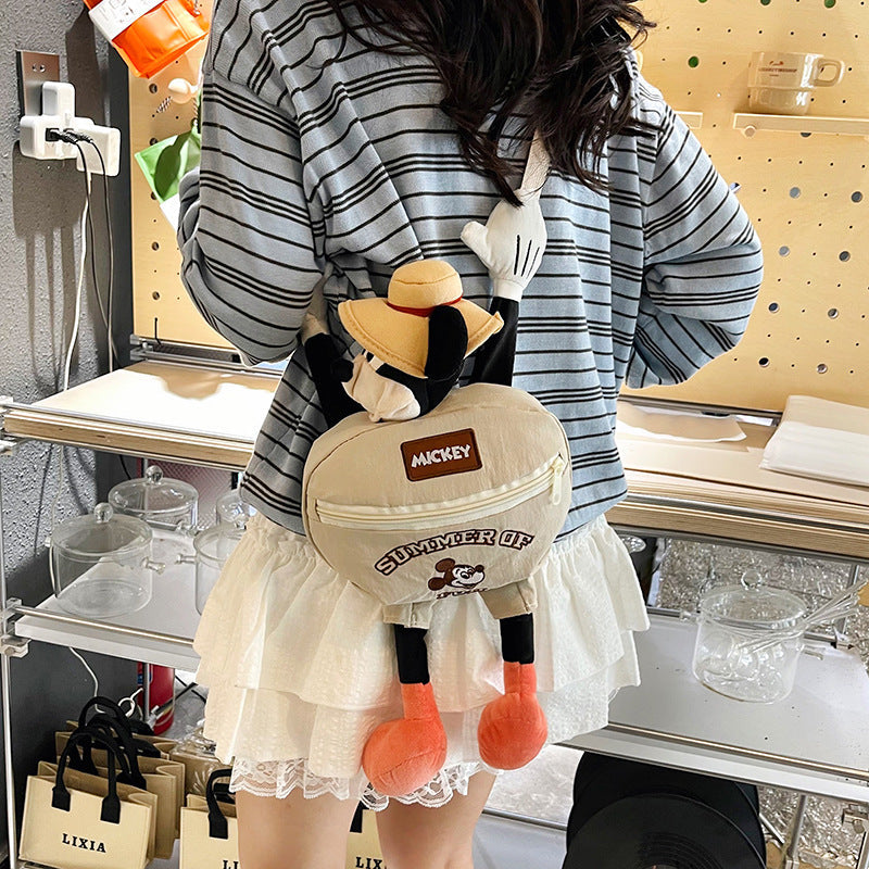 New Summer Hot-Selling Cute Mickey Mini Bag—Happy Camping Crossbody Bag, Everyday Versatile Fashion Travel Mini Backpack