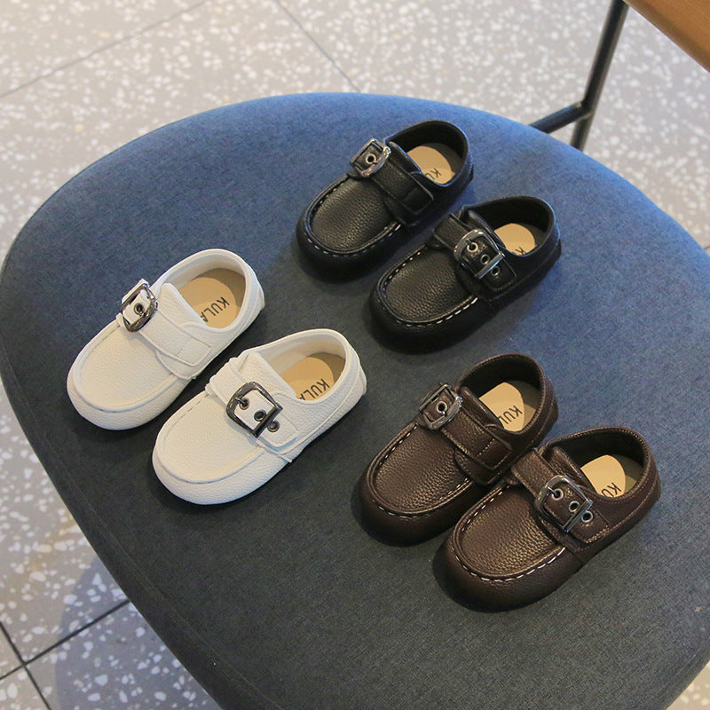 2026 New Cross-Border Model Non-Slip Baby Shoes for Ages 0-1-3, Spring and Autumn New Children's Leather Shoes, Boys' Loafers